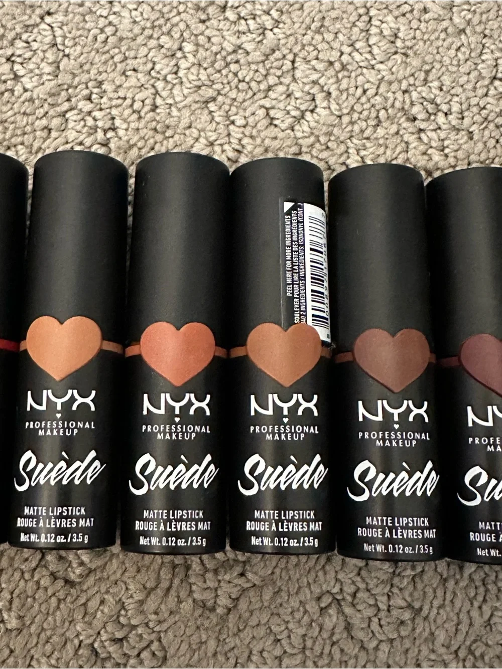 BRAND NEW NYX Professional Makeup Suede Matte Lipstick 9-piece Shade Lot